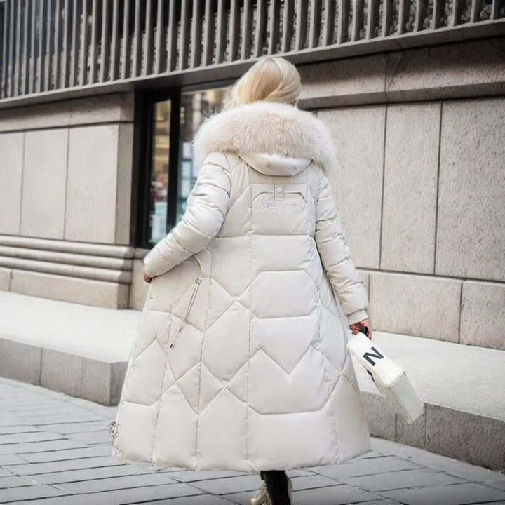 Bella | Women Winter Puffer Coat with Hood Trim