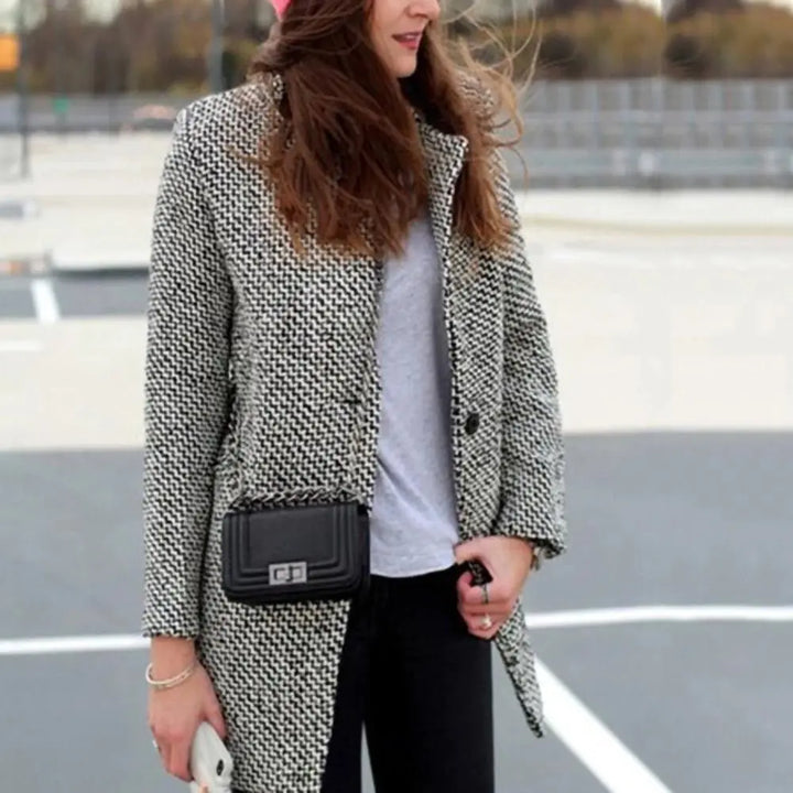 Kate | Women’s Vintage Inspired Houndstooth Pattern Coat