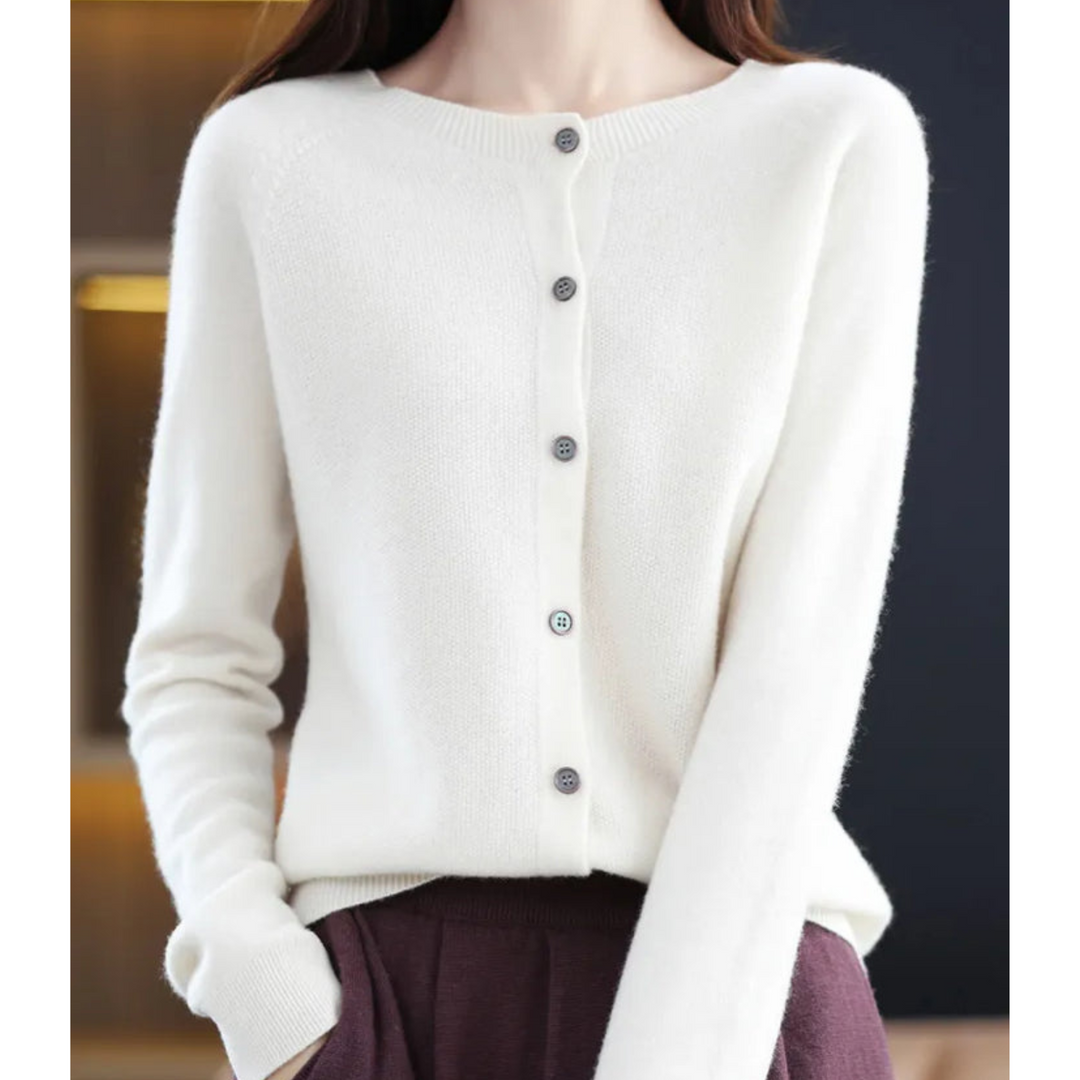 Megan | Women’s Front Button Merino And Wool Sweaters