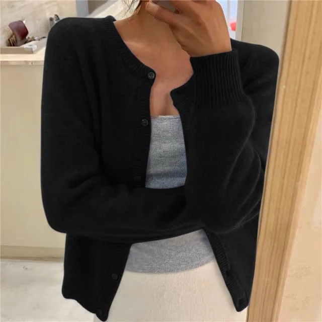 Freya | Women’s Button-Up Relaxed Fit Knit Cardigan