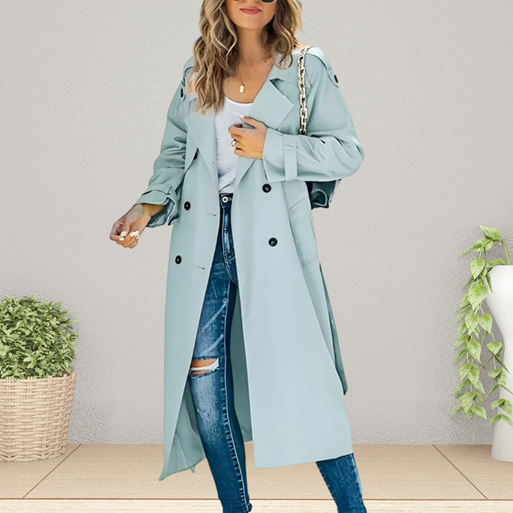 Jasmine | Women’s Classic Long Belted Trench Coat