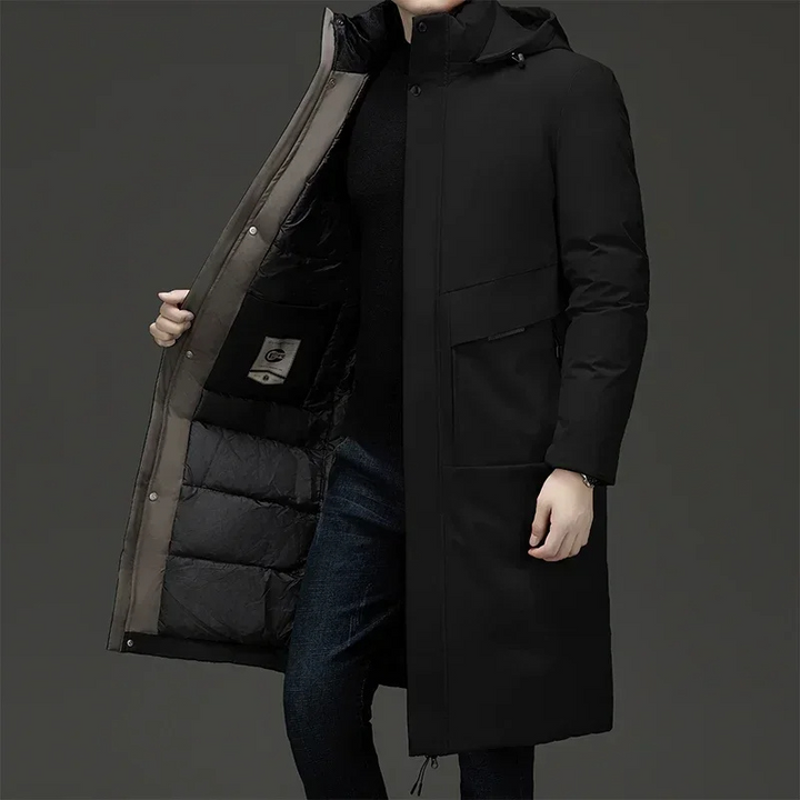 John | Men’s Long Hooded Warm Winter Coat