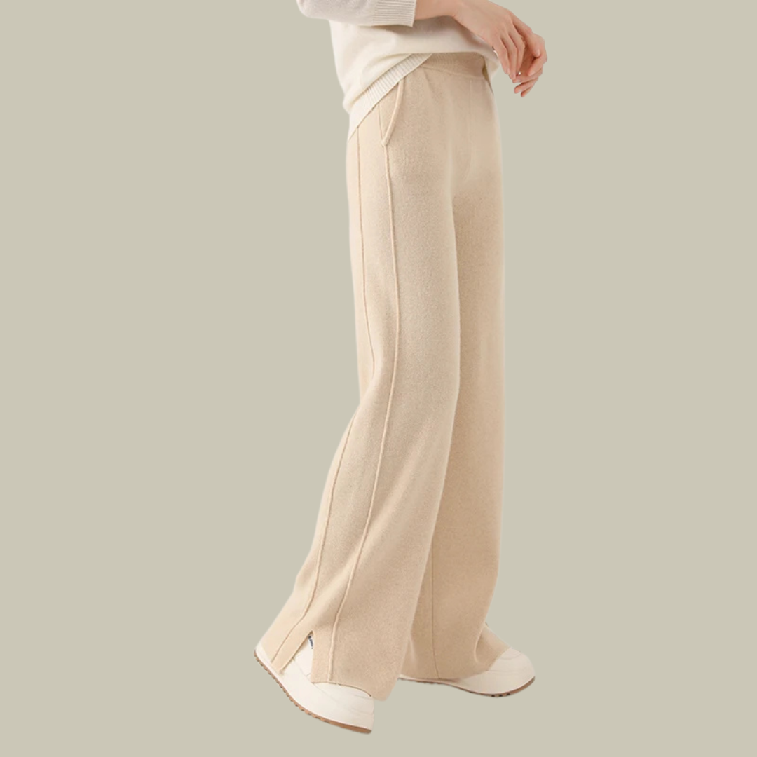 Ava | Women Relaxed Fit High Waist Classic Wool Trousers