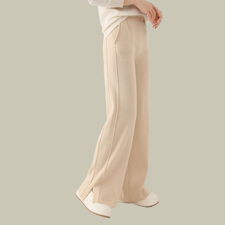 Ava | Women Relaxed Fit High Waist Classic Wool Trousers