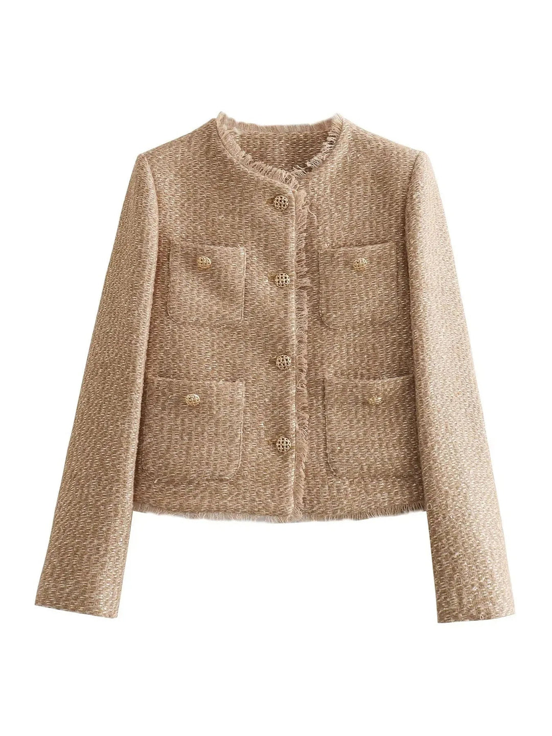 Charlotte | Short Tweed Blazer Jacket with Buttons for Women