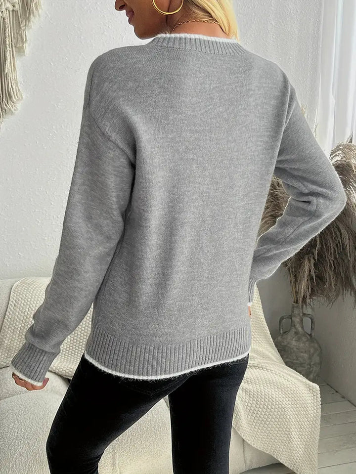 Brianna | Women Winter Snowflake Knit Sweater