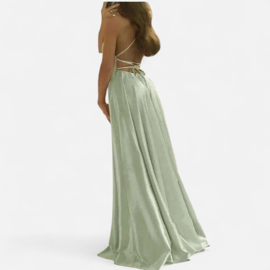 Ivy | Women’s Elegant Slit Evening Gown Maxi Dress