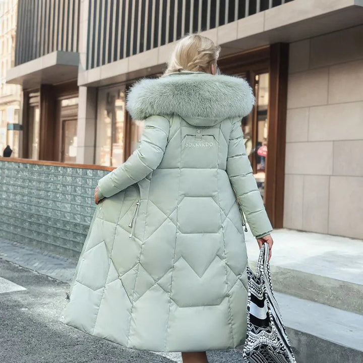 Bella | Women Winter Puffer Coat with Hood Trim