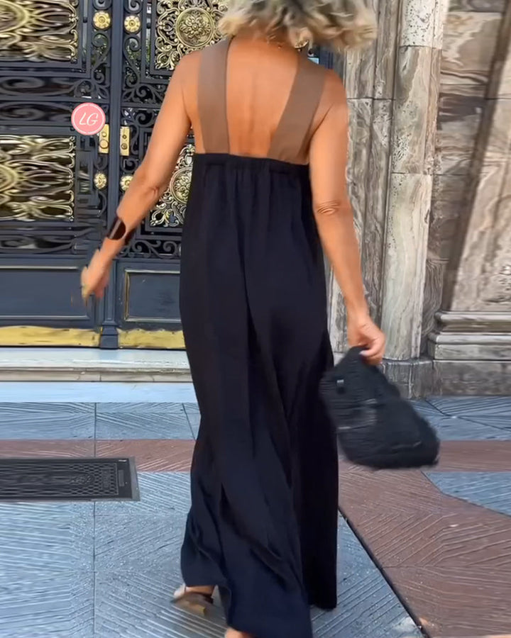 Olive | Elegant Cross Neck Dress