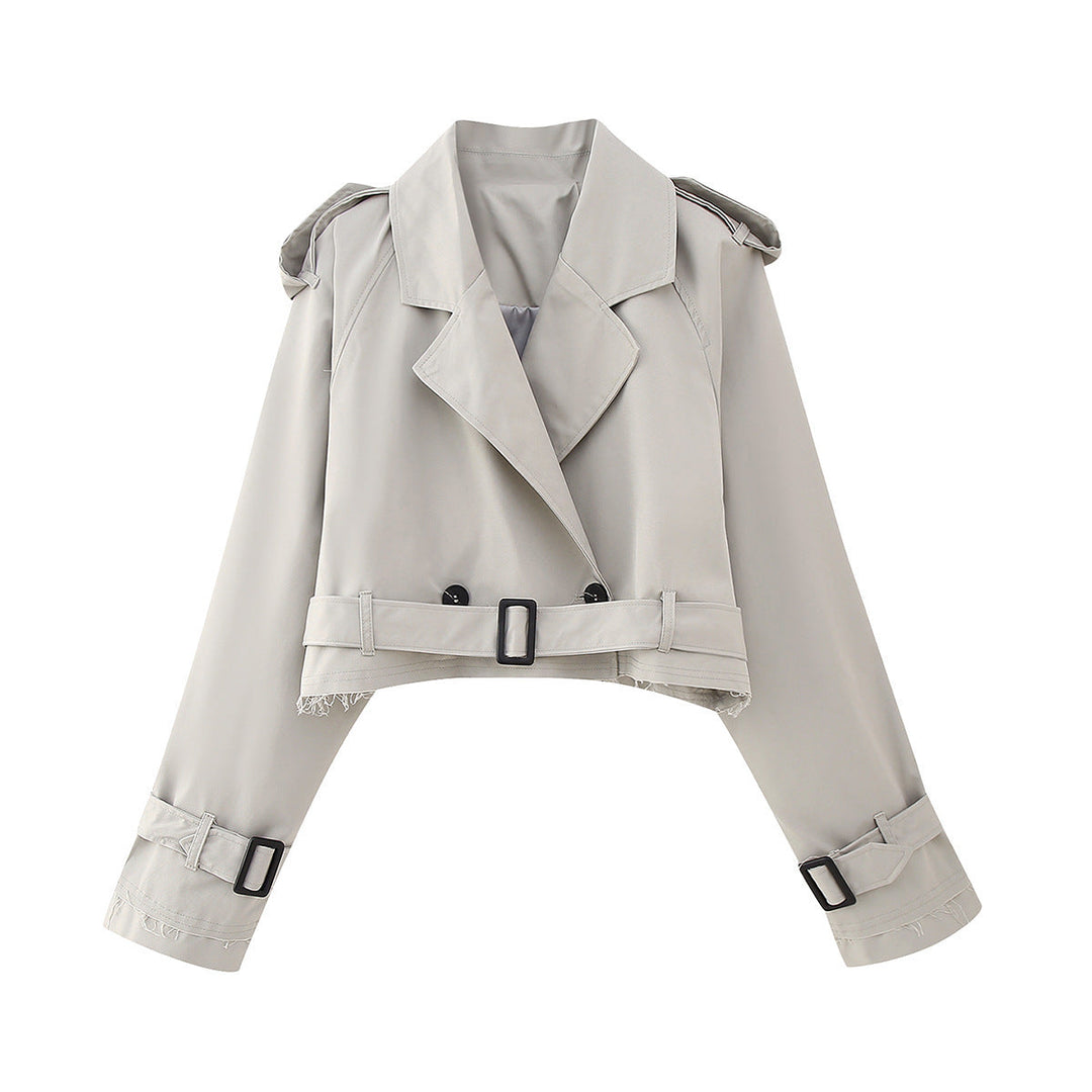 Jessica | Women’s Stylish Short Double-Breasted Trench Coat