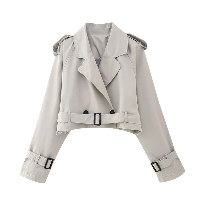 Jessica | Women’s Stylish Short Double-Breasted Trench Coat