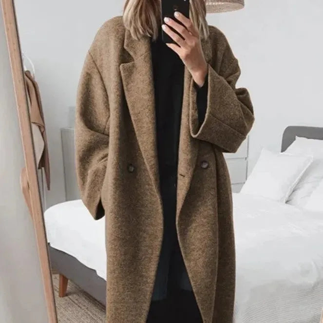 Eva | Women’s Chic Relaxed Fit Long Coat