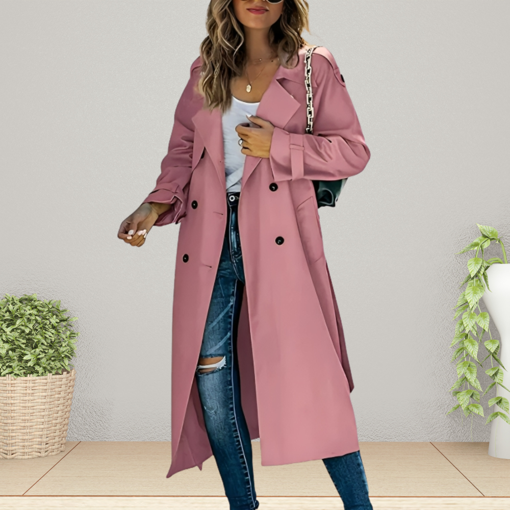 Jasmine | Women’s Classic Long Belted Trench Coat