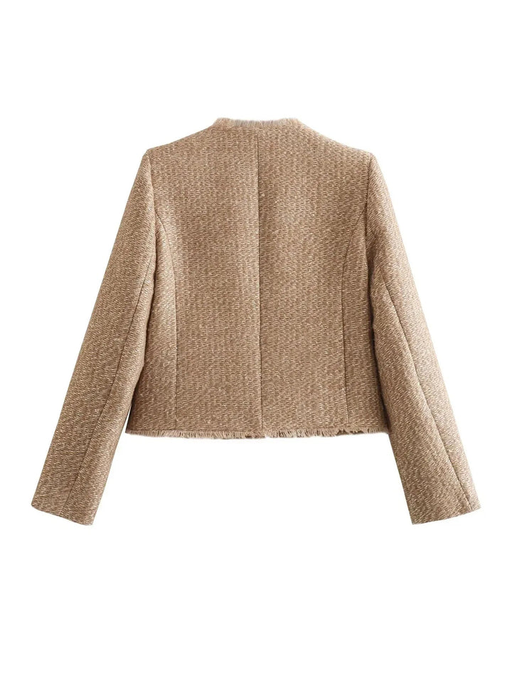 Charlotte | Short Tweed Blazer Jacket with Buttons for Women