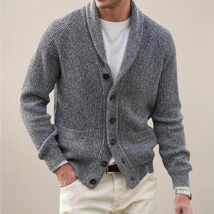 Emmanuel | Men’s Spring Shawl Collar Button Cardigan