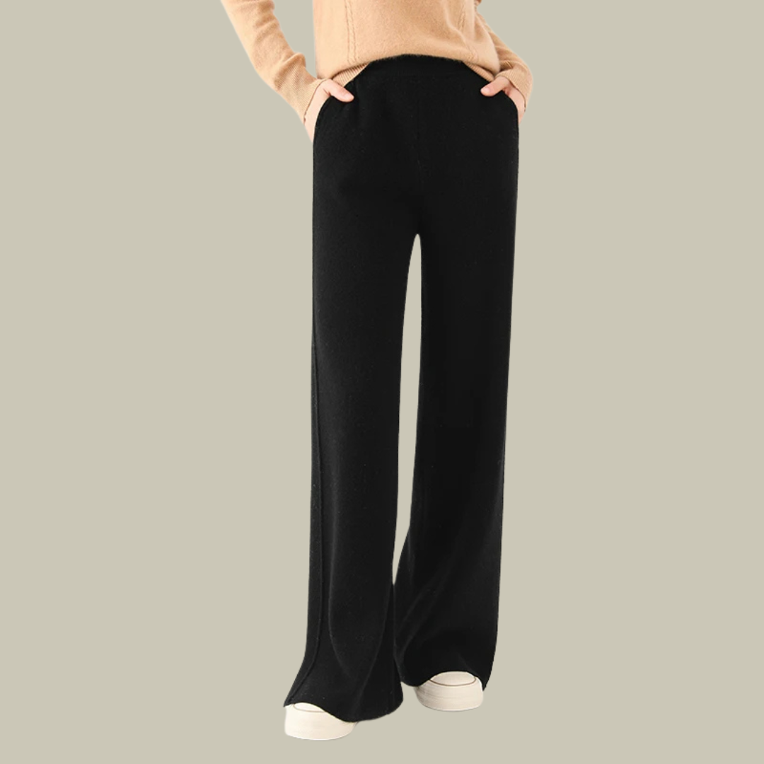Ava | Women Relaxed Fit High Waist Classic Wool Trousers