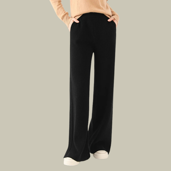 Ava | Women Relaxed Fit High Waist Classic Wool Trousers