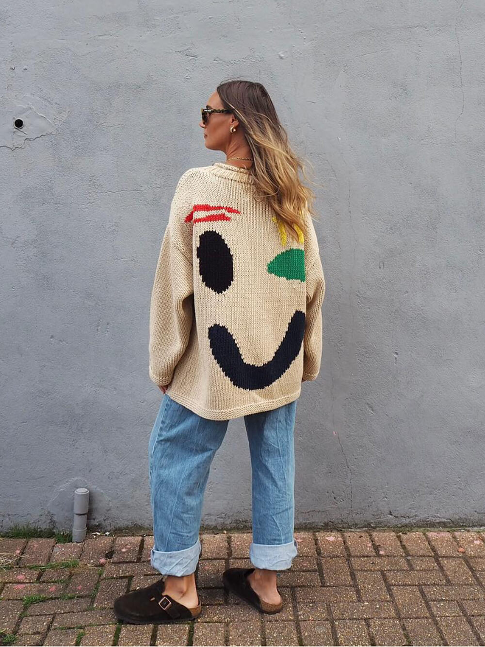 Anna | Women's Winter Sweater with Smile Print