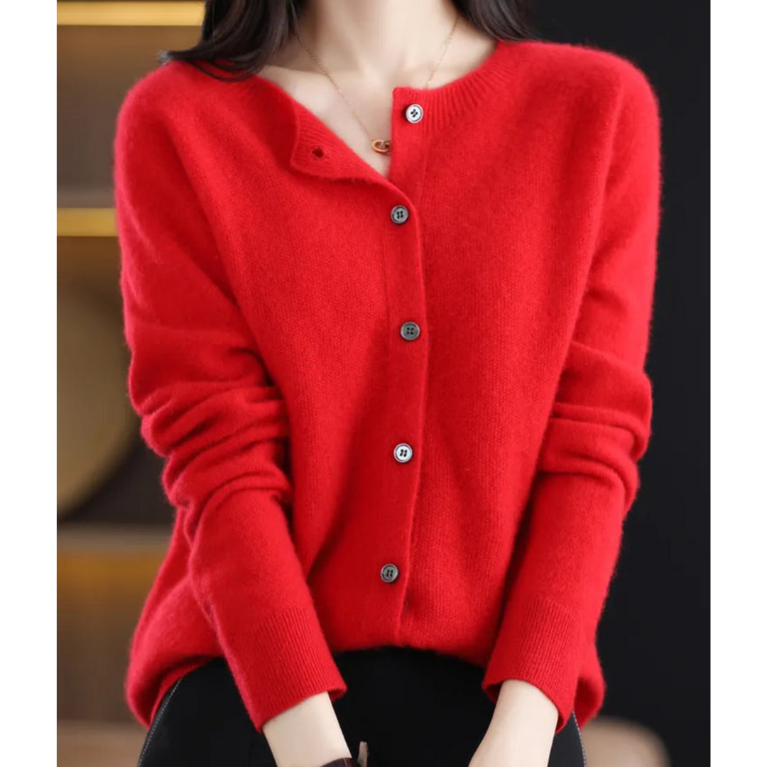Megan | Women’s Front Button Merino And Wool Sweaters