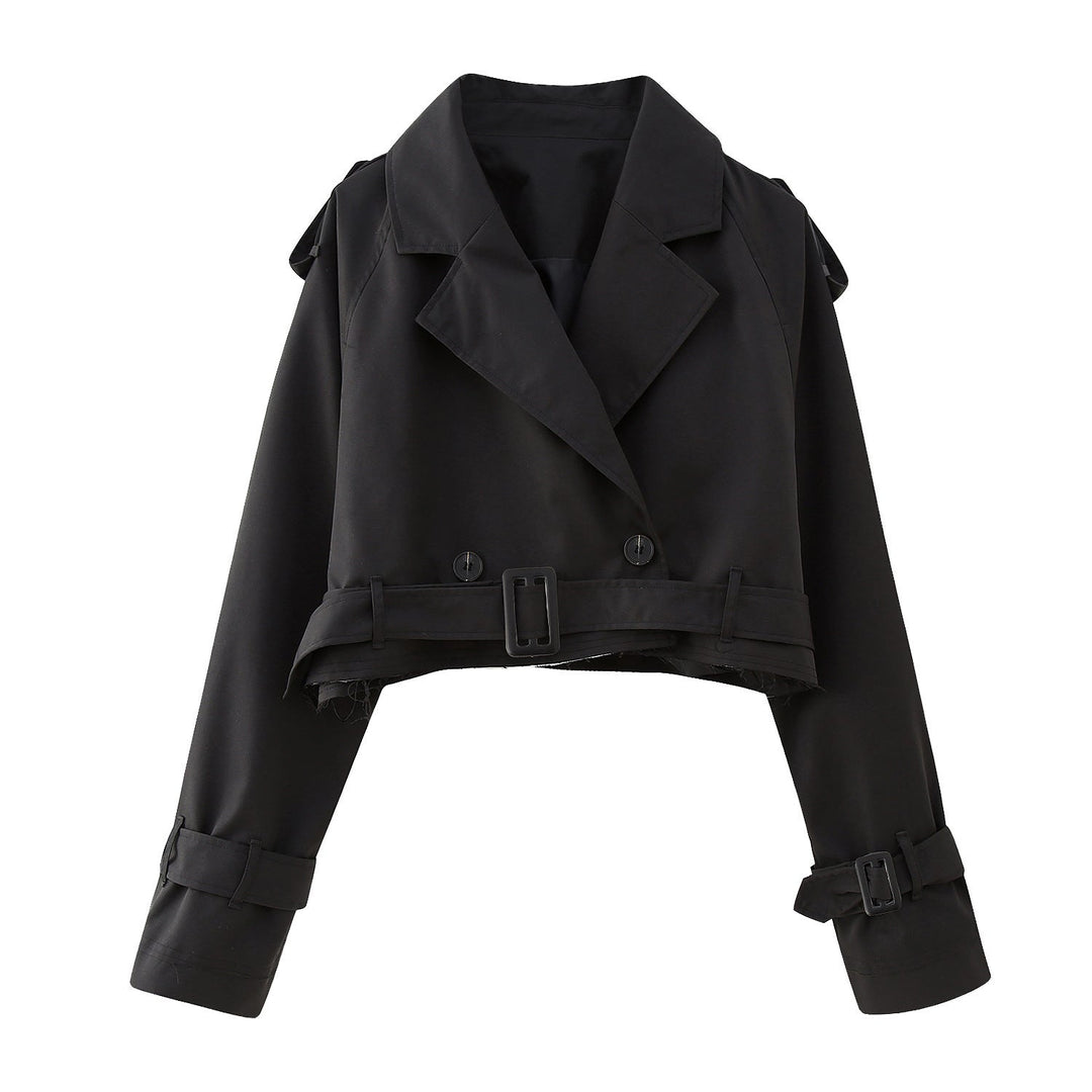 Jessica | Women’s Stylish Short Double-Breasted Trench Coat