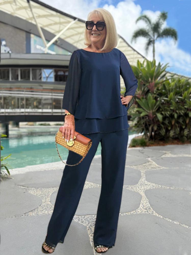 Chloe | Women Elegant Two Piece Pants Set