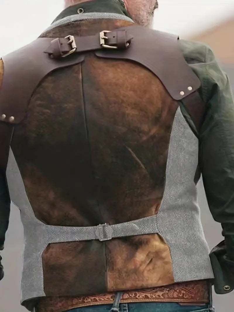 Henry | Men’s Button Front with Shoulder Strap Design Vest