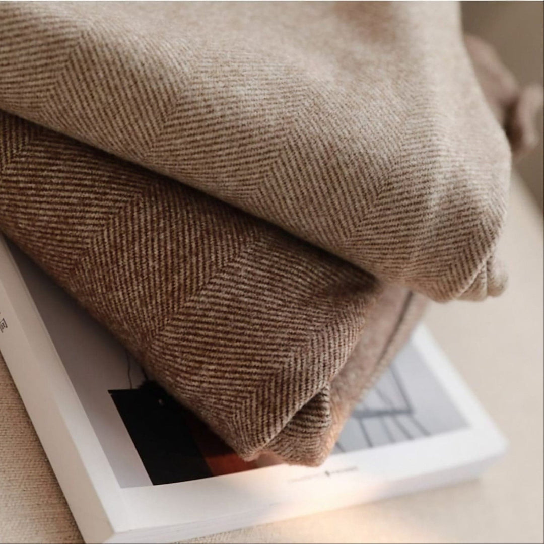 Luke | Men Classic Herringbone Pleated Dress Trousers