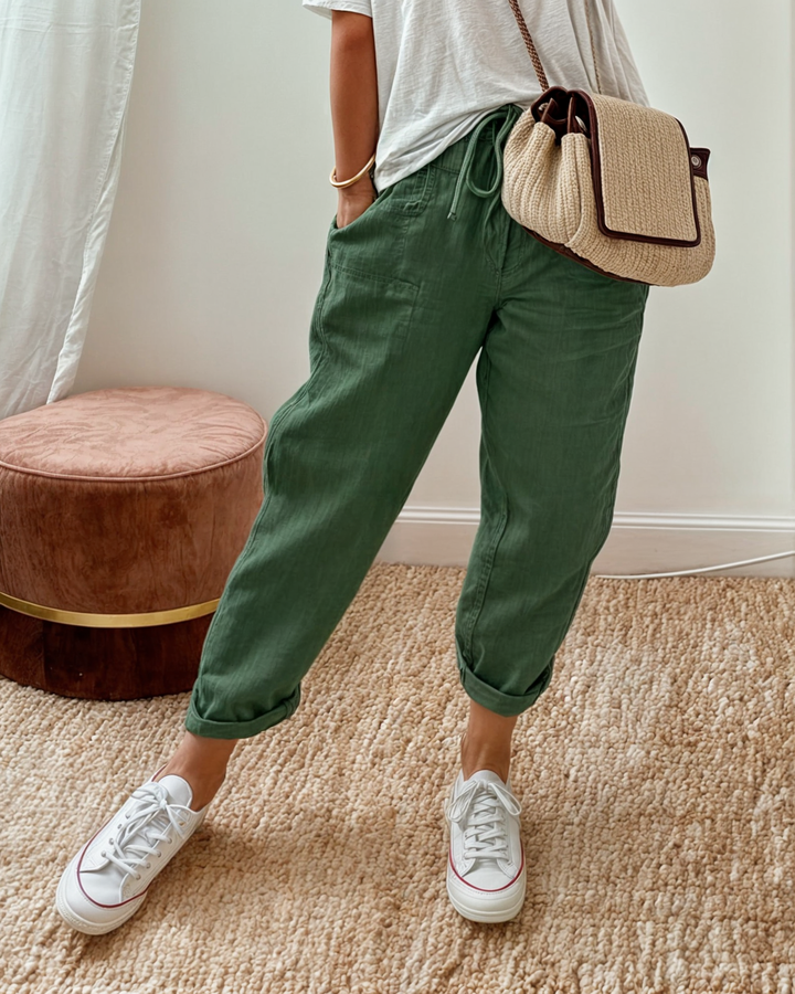Lina | Linen Wide-Leg Trousers