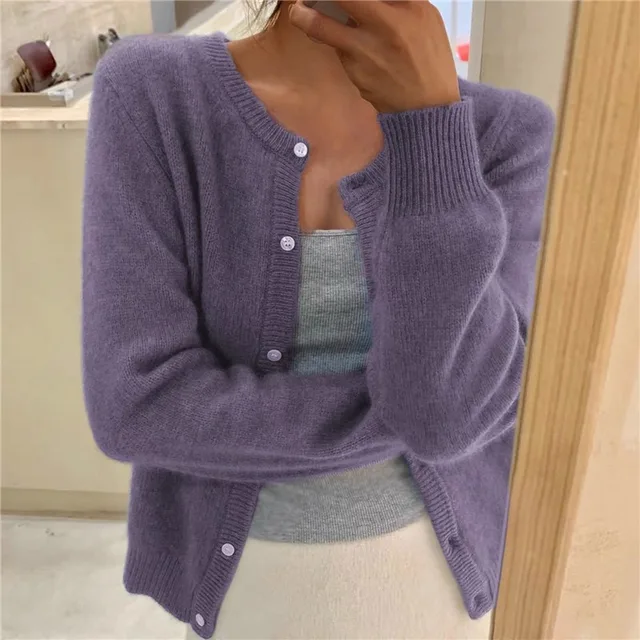 Freya | Women’s Button-Up Relaxed Fit Knit Cardigan