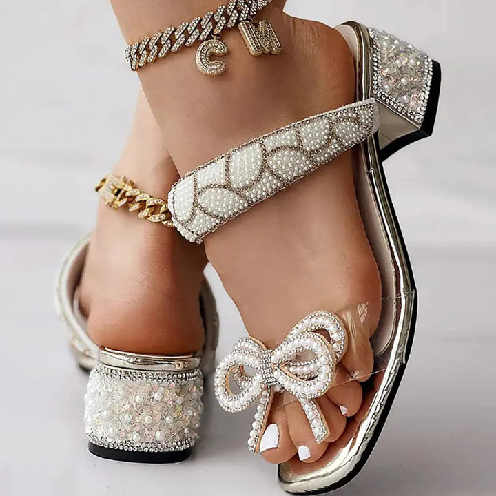 Luna | Women's Pearl Bow Sandals