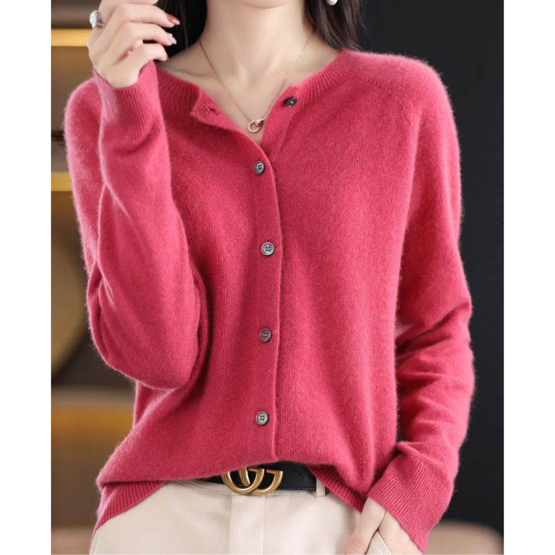 Megan | Women’s Front Button Merino And Wool Sweaters