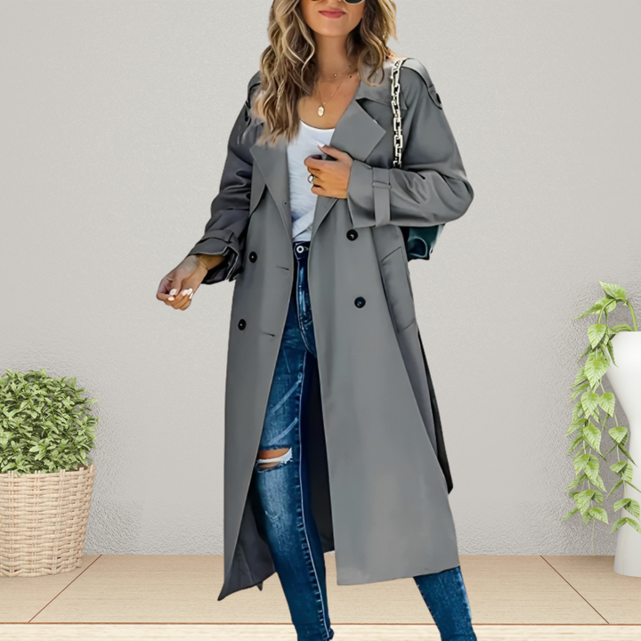 Jasmine | Women’s Classic Long Belted Trench Coat
