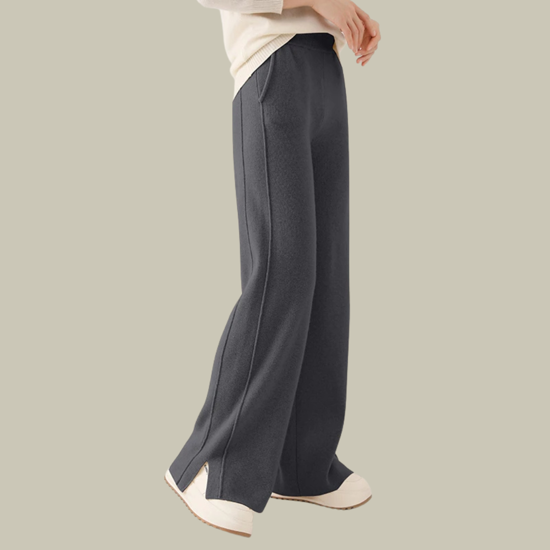 Ava | Women Relaxed Fit High Waist Classic Wool Trousers