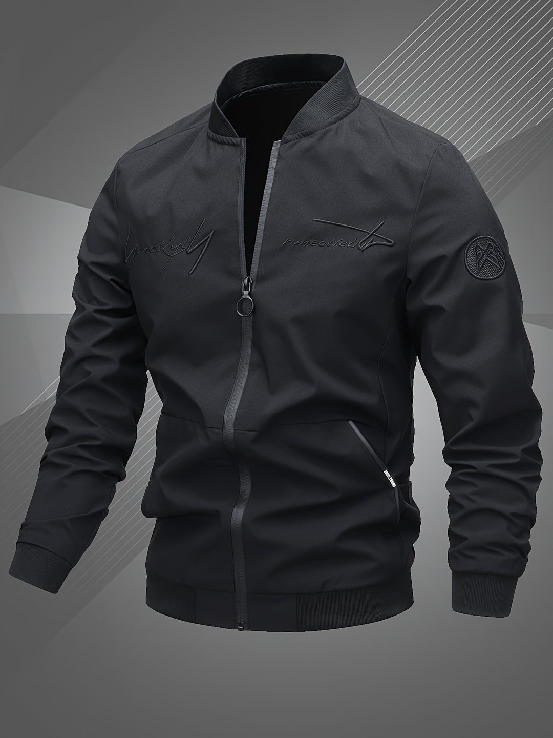 Samuel | Men's Stylish Zip-Up Bomber Jacket with Logo