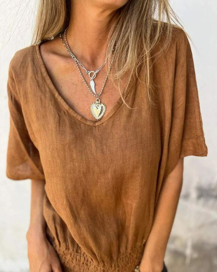 BOMIA | WAISTED T-SHIRT WITH TUMMY COVERAGE