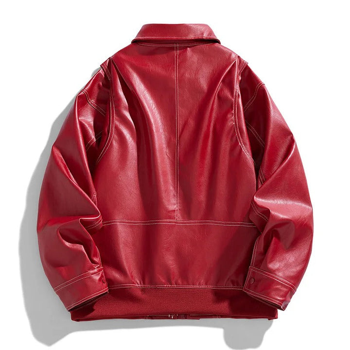 Mark | Men’s Modern Oversized Leather Bomber Jacket