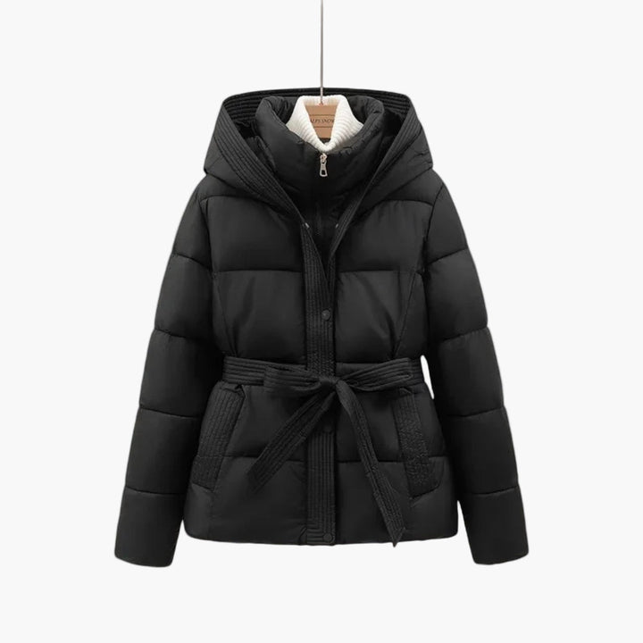 Demi | Women’s Stylish Belted Hooded Quilted Winter Coat
