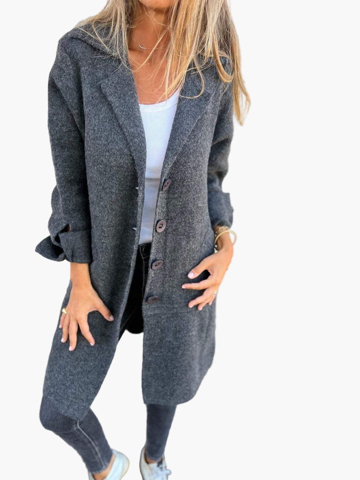 Lauren | Women’s Cozy Oversized Button-Down Trench Coat