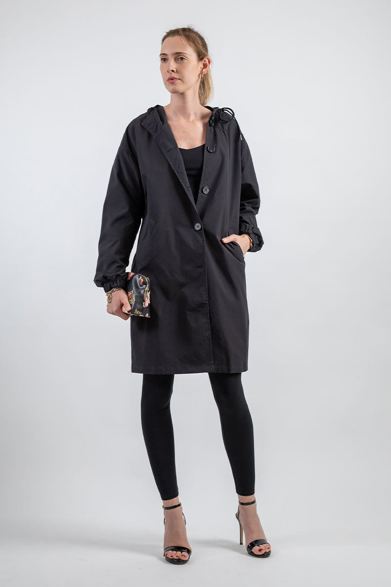 Georgia | Women's Hooded Button-Up Long Casual Jacket