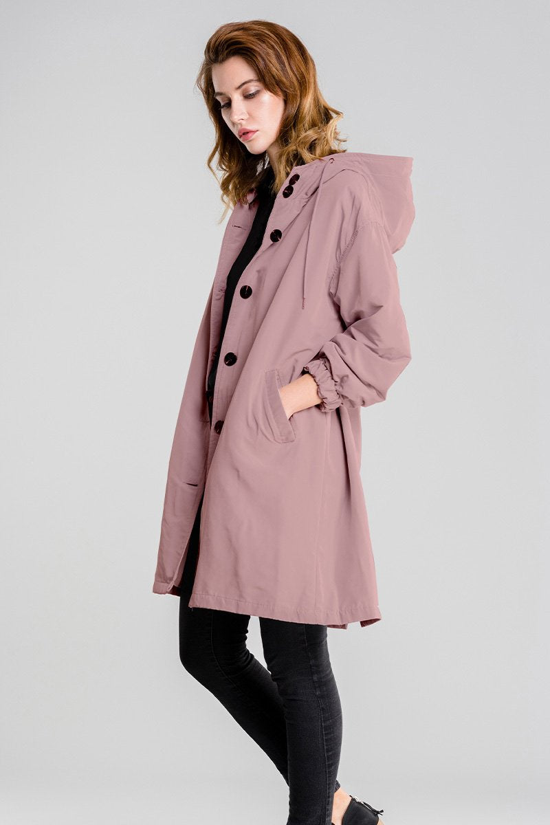 Georgia | Women's Hooded Button-Up Long Casual Jacket