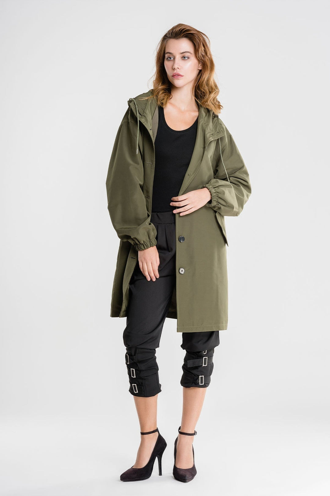 Georgia | Women's Hooded Button-Up Long Casual Jacket