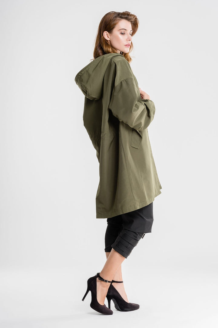 Georgia | Women's Hooded Button-Up Long Casual Jacket