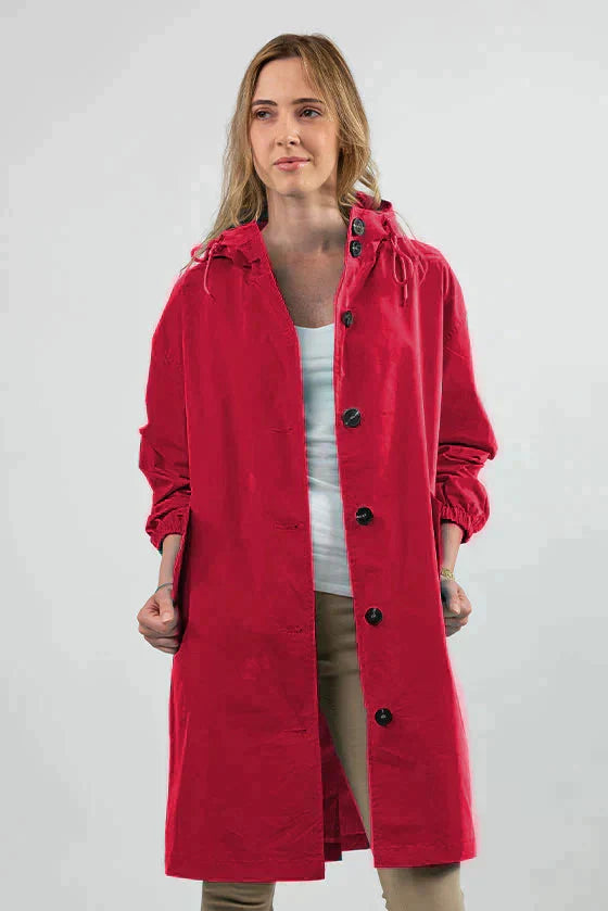 Georgia | Women's Hooded Button-Up Long Casual Jacket