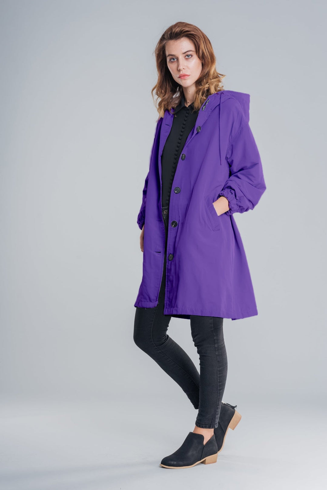 Georgia | Women's Hooded Button-Up Long Casual Jacket