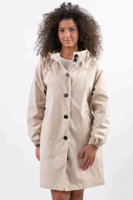 Georgia | Women's Hooded Button-Up Long Casual Jacket