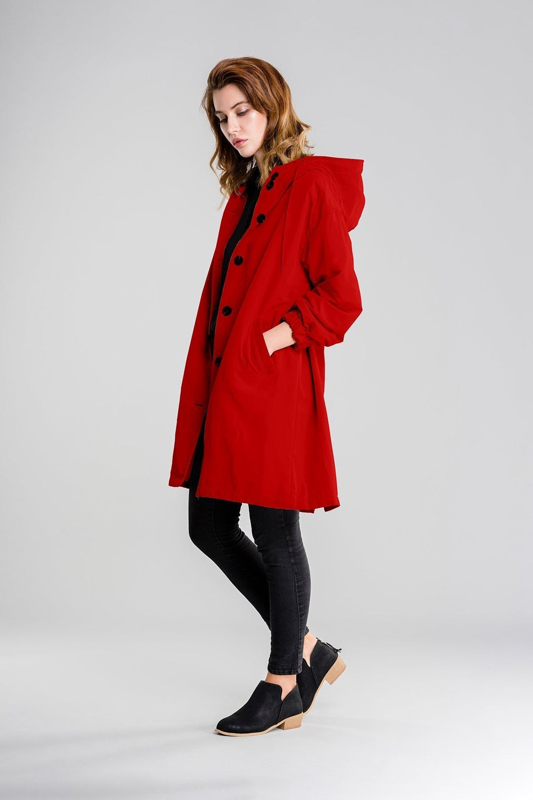 Georgia | Women's Hooded Button-Up Long Casual Jacket