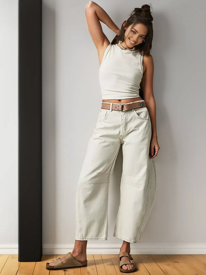 Willow | Women’s Trendy and Breathable Wide-Leg Jeans