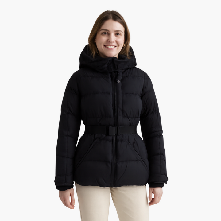 Diana | Women’s Stylish Belted Hooded Quilted Puffer Jacket