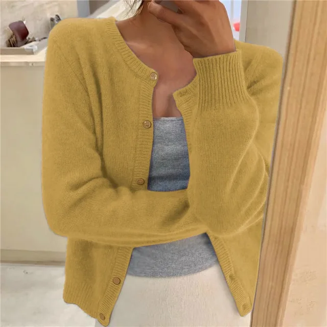 Freya | Women’s Button-Up Relaxed Fit Knit Cardigan