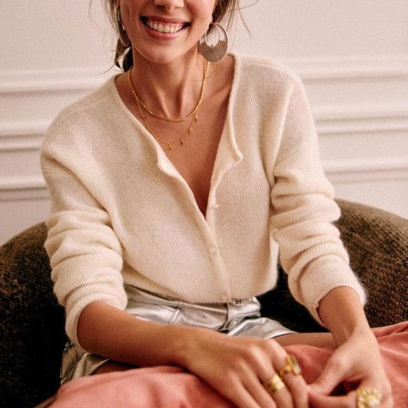 Ava | Women’s Relaxed Fit Everyday Button Sweater
